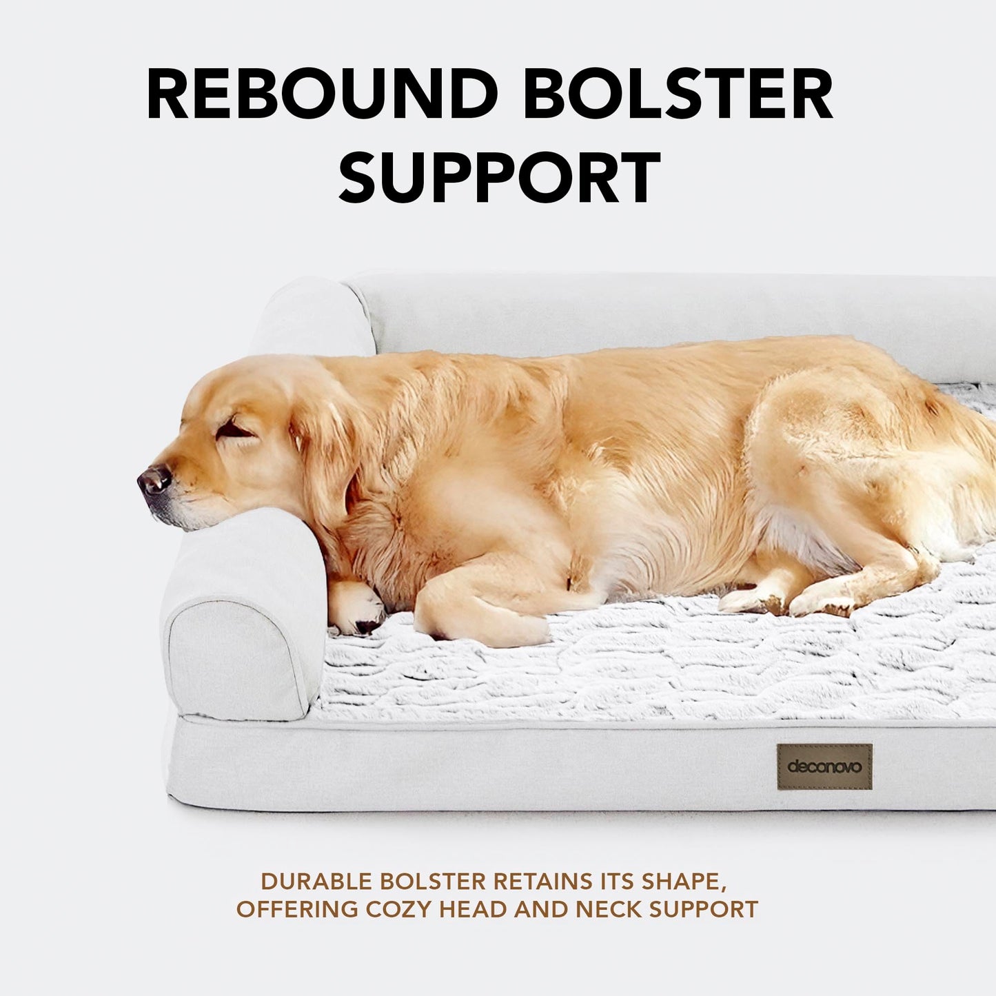 Luxury Velvet & Linen Dog Bed with Armrest