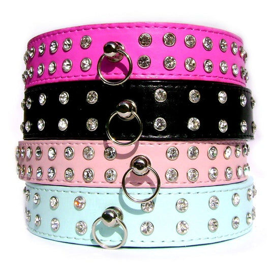 Crystal Rhinestone Dog Collars 10-20"