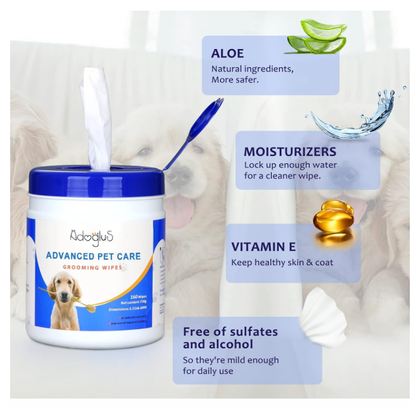 Pet Wipes with free cotton swabs