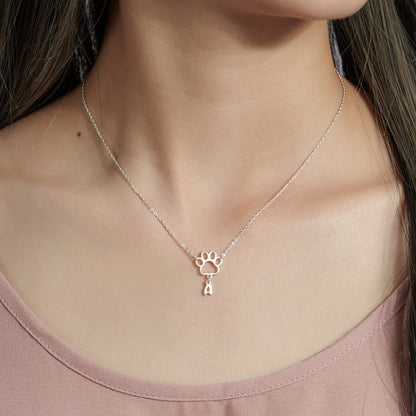Pet Initial Necklace, Pet Lover